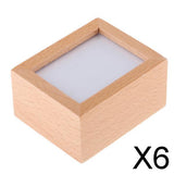 Maxbell 6xWooden Photo Frame Music Box for Wedding Valentine Christmas Birthday Gift