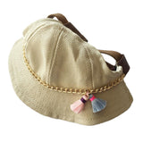 Maxbell Maxbell Adjustable Round Pet Hat Dog Puppy Cap Bucket Hat Sunbonnet L Chain Tassels