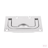 12 Pack Marine Stainless Steel Boat Hatch Latch Flush Lift Ring Pull Handle