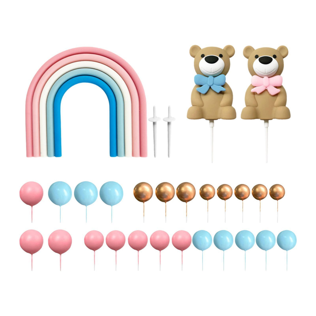 Maxbell 27 Pieces Cake Toppers Artwork for Congratulation Baking Decoration Festival