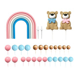 Maxbell 27 Pieces Cake Toppers Artwork for Congratulation Baking Decoration Festival