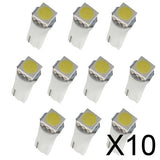 Maxbell 10x10pcs White Car T5 5050 Meter Lamp Map/Wedge/Step Light Bulbs LED Indicator