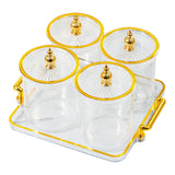 Maxbell Dry Fruit Tray with Lid Snack Candy Dish for Living Room Holiday Dining Room clear