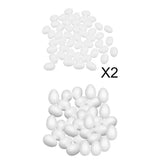 Maxbell 200pcs Modelling Styrofoam Foam Eggs Party Decoration Crafts Ornament 5cm
