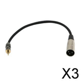 Maxbell 3x3.5mm Stereo Mini Plug to XLR Male Stereo Breakout Cable