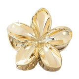 Maxbell Flower Shape Hair Claw Clip Nonslip Hair Clip for Women   Gold