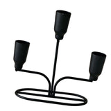 Maxbell Metal Candle Holder Candle Stick Holder for Festival Anniversary Living Room Black