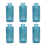 Maxbell 6x Glass Bud Vases Flower Arrangement Display for Office Living Room Kitchen Sky Blue