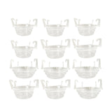 Maxbell 12x Clear Plant Saucers with Hook Flower Pot Saucer Round Decoration Outdoor