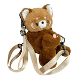 4xPanda Plush Backpack Casual Daypack Shoulder Purse for Party Shopping Street S