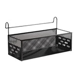 Maxbell Bedside Hanging Storage Basket Iron Rack for School Apartment Bed & Bunk Bed Black