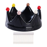 Maxbell Crown Fruit Plate Decorative Fruit Serving Tray for Countertop Party Wedding Black