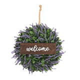 Maxbell 14" Simulated Lavender Front Door Wreath Wall Decoration  Style C