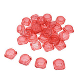 Maxbell Maxbell 30X Cosmetic Sample Empty Containers Round Pots for Eye Shadow Powder Red
