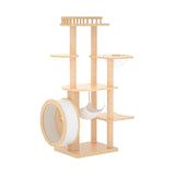 Maxbell Maxbell Kitten Cat Climbing Toy Tree Activity Stand Wood Pole Brown