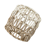 Maxbell Paper Rope Lampshade Boho Hanging Lamp Cover for Cafe Bedroom Kitchen Island 15cmx16.5cm