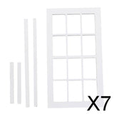 Maxbell 7x1:12 Scale Dolls House Miniature Wooden 12 pane Window Frame White