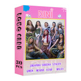 Maxbell 30Pcs Bini Lomo Card Sign Decoration Star Photo Card Set for Girls Boys Gift Style A