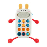 Maxbell Pull String Interactive Toy Phone Press Toy for Babies 3-6 Months Travel Toy Rabbit