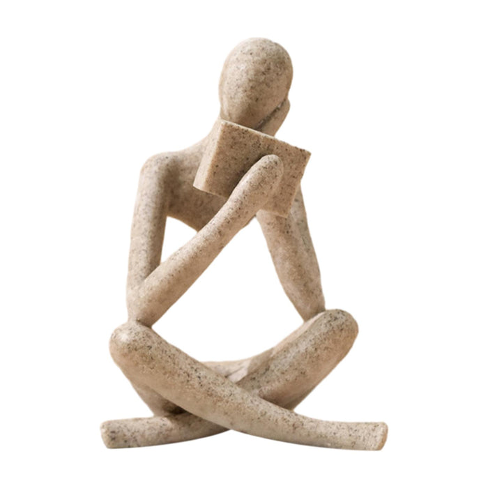 Maxbell Thinker Statue Home Decor Gift Abstract Ornament for Bedroom Tabletop Home