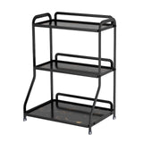 Maxbell Bathroom Countertop Organizer Perfume Tray for Dressing Table Bedroom Makeup 3 Layer Black