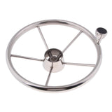 Maxbell Universal 13.5'' Marine Boat Pontoon Steering Wheel 5 Spoke 3/4" Tapered Shaft - Aladdin Shoppers