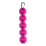 Golf Ball Holder Five Hole with Hook Carrier for Tournament Outdoor Exercise Rose red