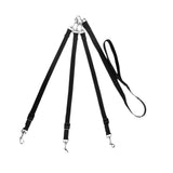 Maxbell 3 in 1 Dog Leash Adjustable Length Triple Dog Leash for Large Medium Dog Pet Black