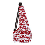 Maxbell Maxbell Pet Dog Cat Puppy Sling Single-Shoulder Bag Carrier Holder Tote Red Letter L
