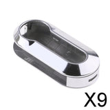Maxbell 9xPlastic Cars Remote Flip Key Fob Shell Case Cover Replacement for Fiat 500