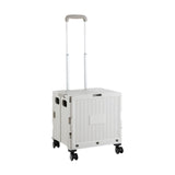 Maxbell Handcart Multifunction Wide Grip Collapsible Crate for Moving Teacher Garden Grey