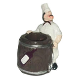 Maxbell Chef Figurine Resin Housewarming Gifts Accent Figure for Coffee Home Kitchen Bucket Chef