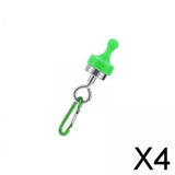Maxbell 4xMagnetic Hooks Heavy Duty Camping Strong Magnetic Tent Light Hook for Garden Green