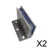 Maxbell 2xShower Glass Door Hinges 90° Metal Hardware Rectangle for Cabinet Showcase