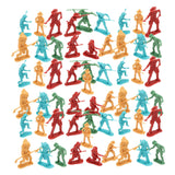 Maxbell 50x 1/35 Scale Soldier Models Kids Adults for Game Miniature Scene Play Area