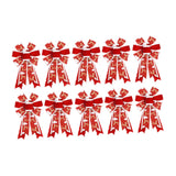 Maxbell 10 Pieces Christmas Ribbon Bows Ribbon Bowknot for Basket Treat Bags Wedding