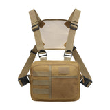 Maxbell Carry Pouch Wear Resistant with Adjustable Straps Fashion Practical Vest Bag Khaki