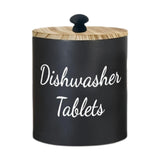 Maxbell Dishwasher Pod Container Dustproof Wood Organizer for Wash Room Dorm Desktop Black