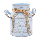 Maxbell Farmhouse Flower Planter Sturdy Bucket Container for Patios Balconies Party Blue