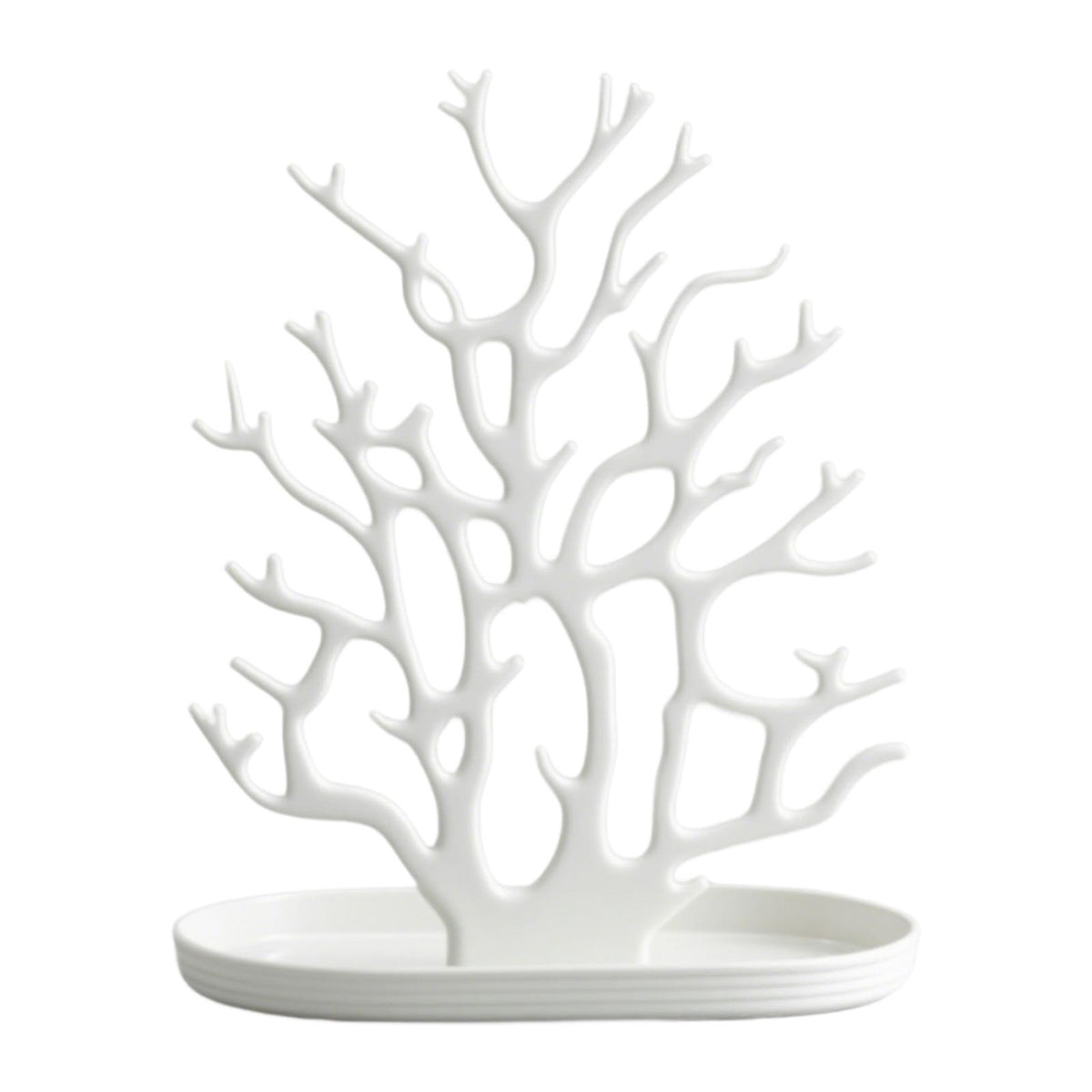 Maxbell Jewelry Display Stand Ornament Elegant Tree Tower Rack for Necklace Earrings White