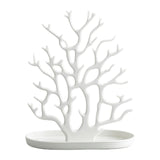 Maxbell Jewelry Display Stand Ornament Elegant Tree Tower Rack for Necklace Earrings White