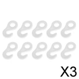 Maxbell 3x10Pcs/set Fasten Hook for Tent Awning Tie Rope Bungee Cord End 3.6cm White