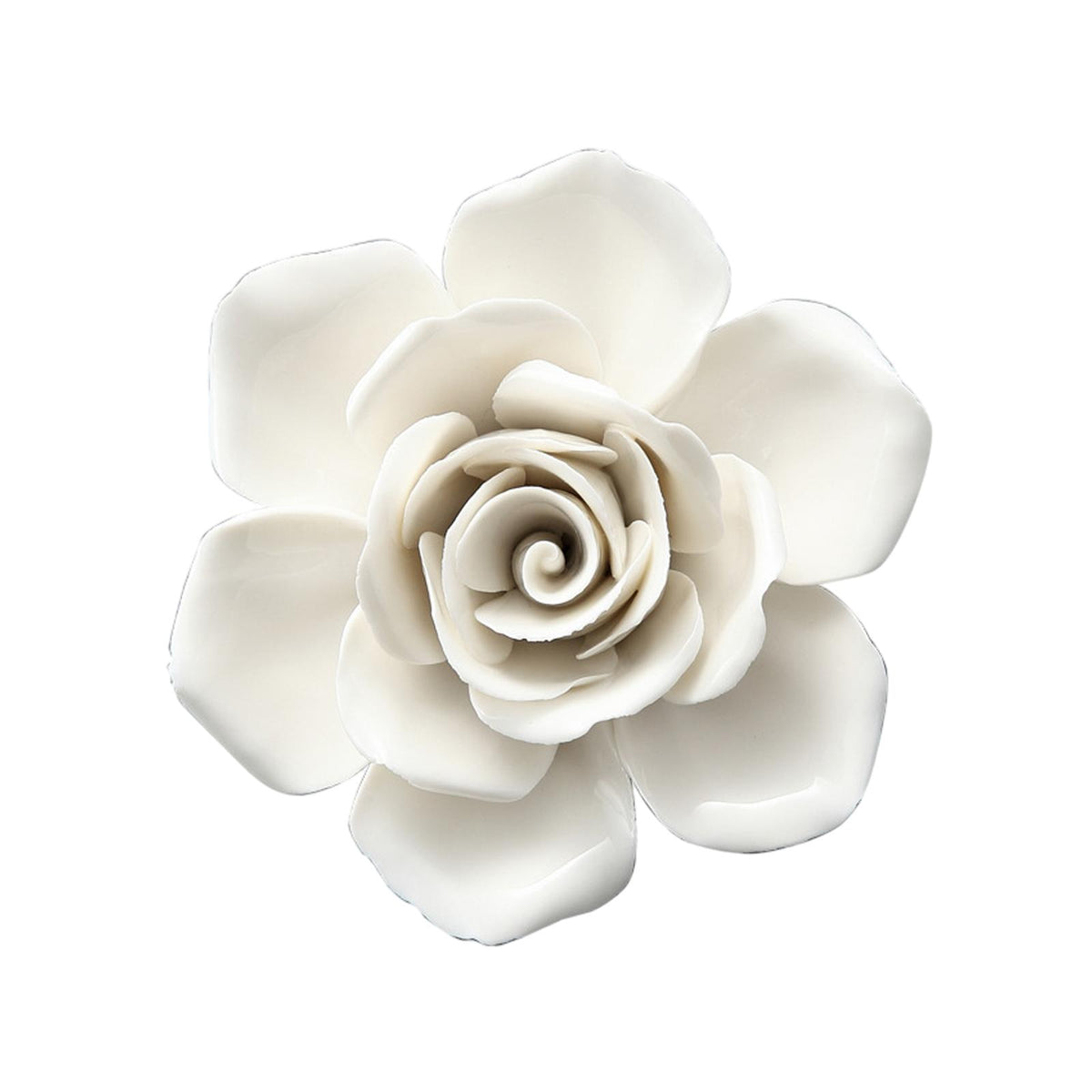 Maxbell Maxbell 3D Wall Hanging Ceramic Flowers Craft Artificial Hanging Decor S Rose 10cm