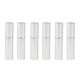 Maxbell Maxbell 6 Pieces 10ml Refillable Mist Spray Bottle Perfume Pressed Atomizer Sliver
