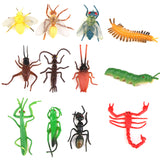 Maxbell Maxbell Plastic Artificial Insect Model Toy 12pcs Colorful