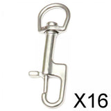 16xStainless Steel Swivel Snap Hook Clip for Scuba Diving Part Tool Accessories 90mm