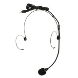 Maxbell 20xDouble Ear Hook Wired Headset Headworn Microphone Black 3.5mm Straight Angle