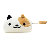 Maxbell Cute Plush Pencil Case Desk Organizer Makeup Pouch for Boys Girls Child Gift Yellow  White