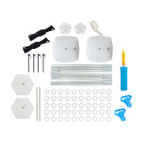 Maxbell Reusable Balloon Arch Kit with Stand Stable for Anniversary Birthday Wedding White Hex Base