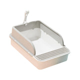 Open Litter Box Deep Toilet Kitten Litter Tray with High Side Bedpan 38cmx51cmx20cm - Aladdin Shoppers